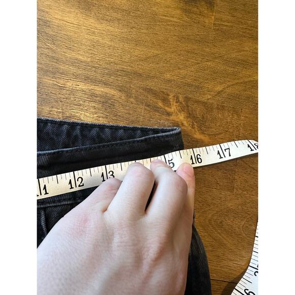 ZARA MID-WAIST ZW THE SLIM JEANS WITH RHINESTONES PANT BLACK 6045/040 Size 2 - Picture 5 of 8